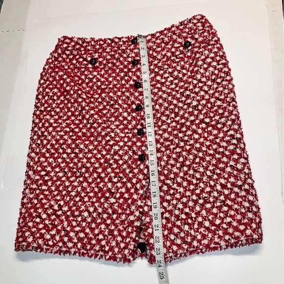 Vintage red tweed Escada skirt size 44 - Picture 14 of 15